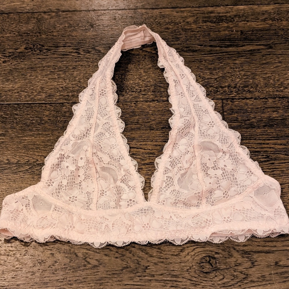 Free People pink halter bralette